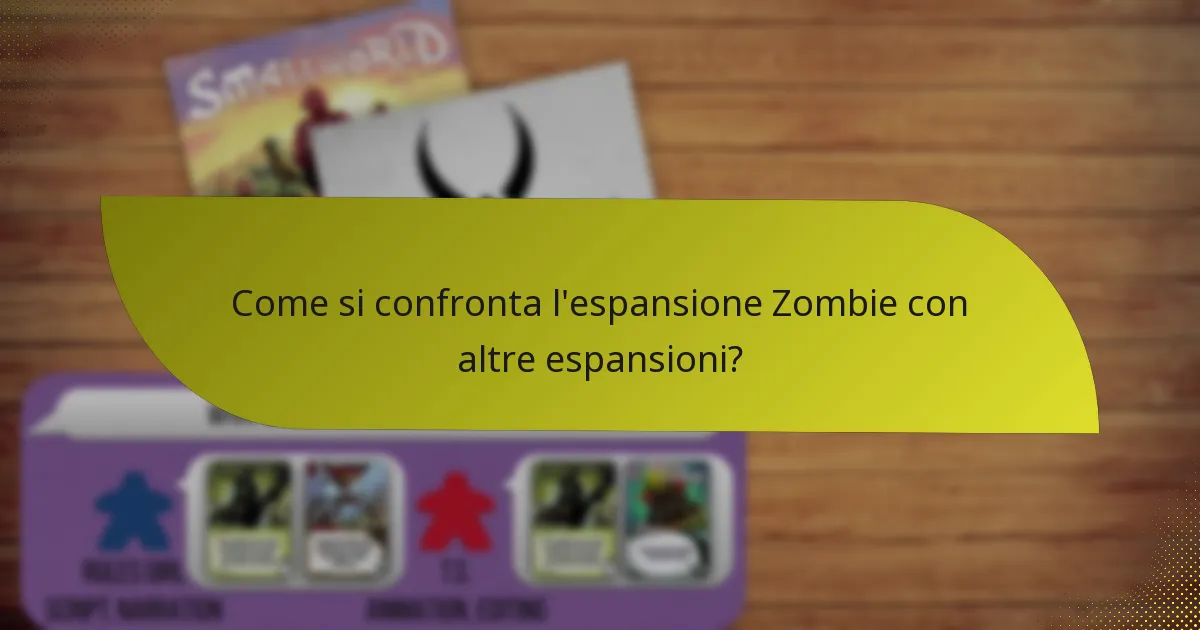 Quali carte chiave sono incluse nell’espansione Zombie?