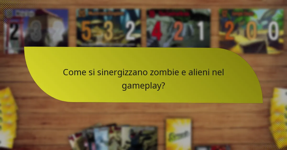 Come si sinergizzano zombie e alieni nel gameplay?