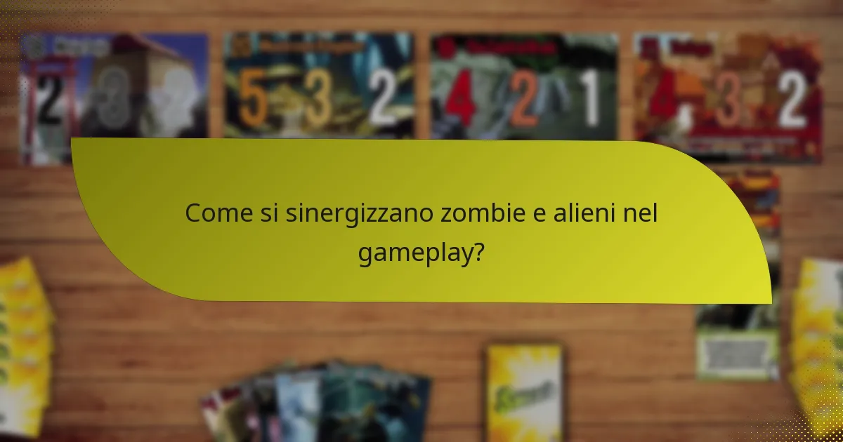 Quali strategie tattiche possono essere impiegate con la combo zombie-alieni?