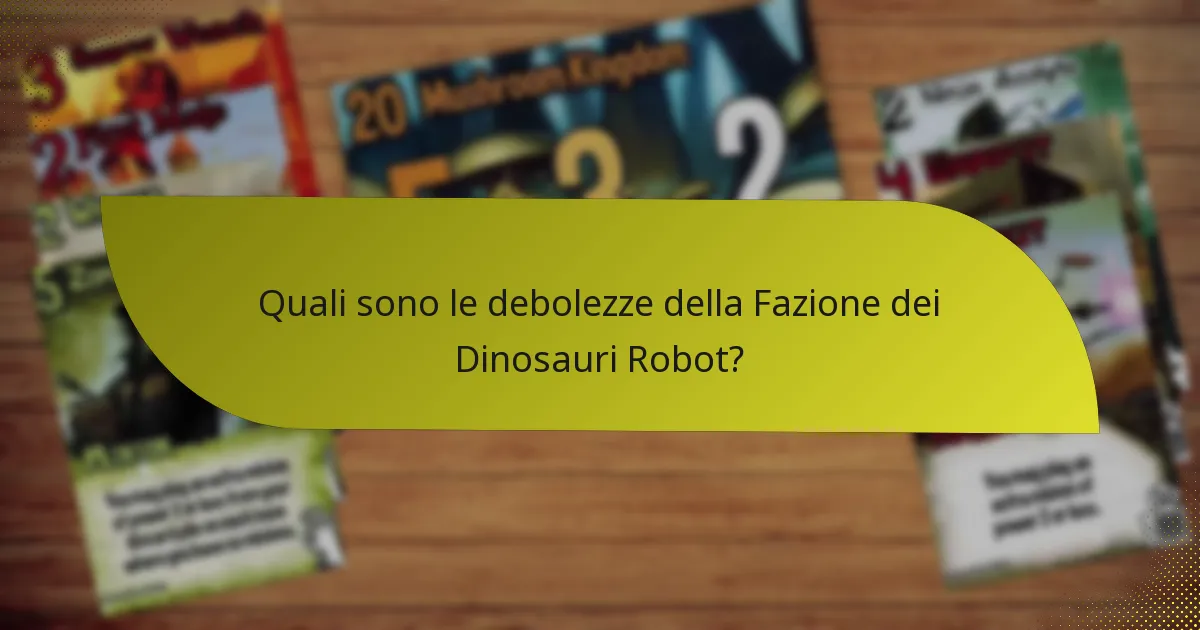 Come si confronta la Fazione dei Dinosauri Robot con altre fazioni?