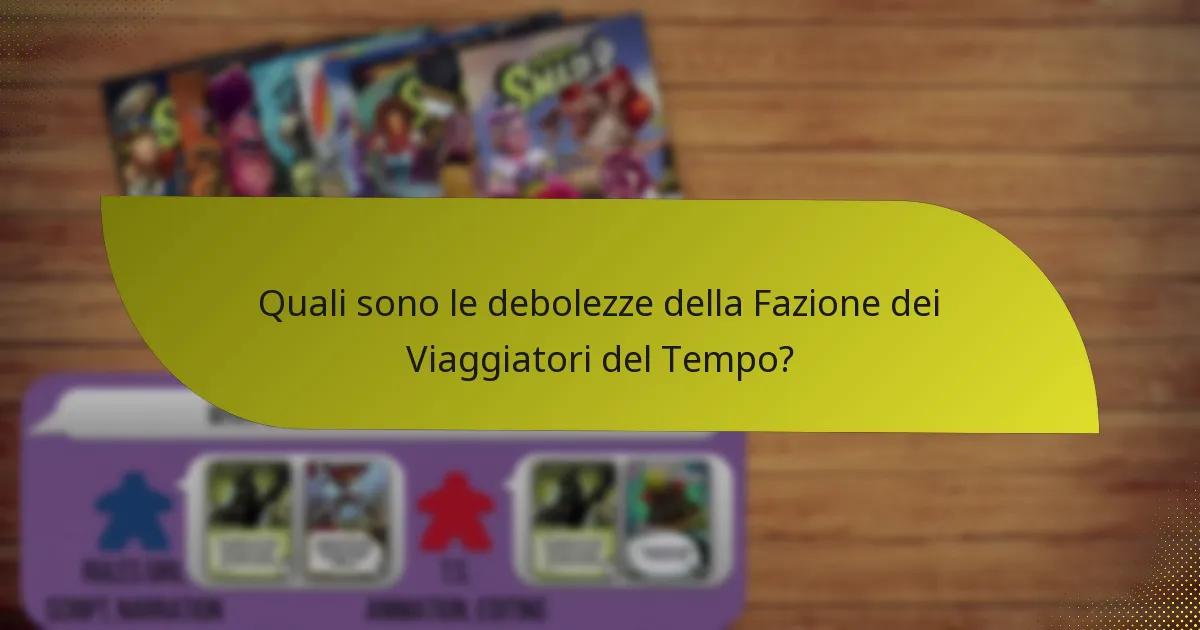 Come si confronta la Fazione dei Viaggiatori del Tempo con altre fazioni?